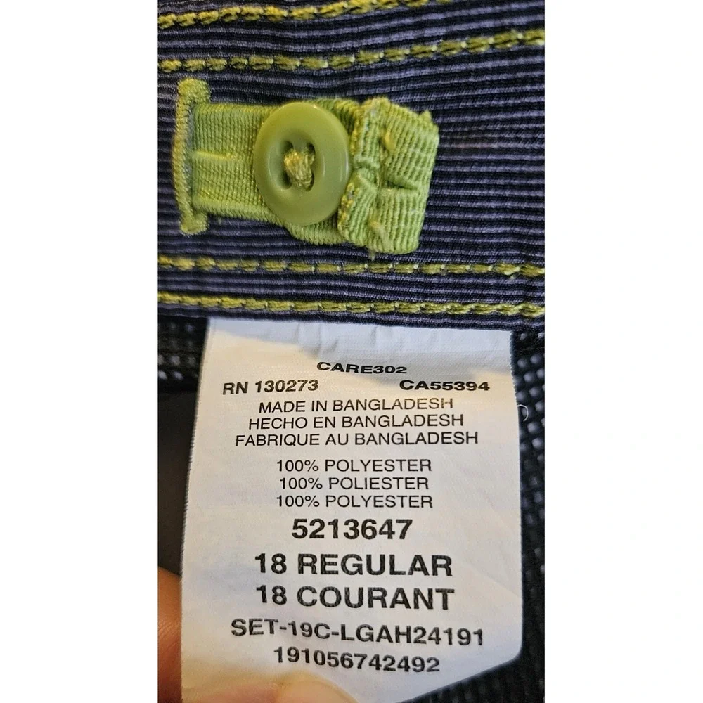 Lee  Swim Trunks Boys Size 18 Charcoal Striped Shorts Adjustable Waist (30x12.5)